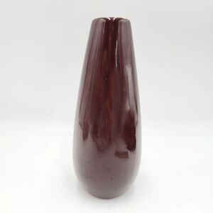Royal Haeger Vintage MCM 9" Tall Sleek Teardrop Vase Dark Brown Minimalist